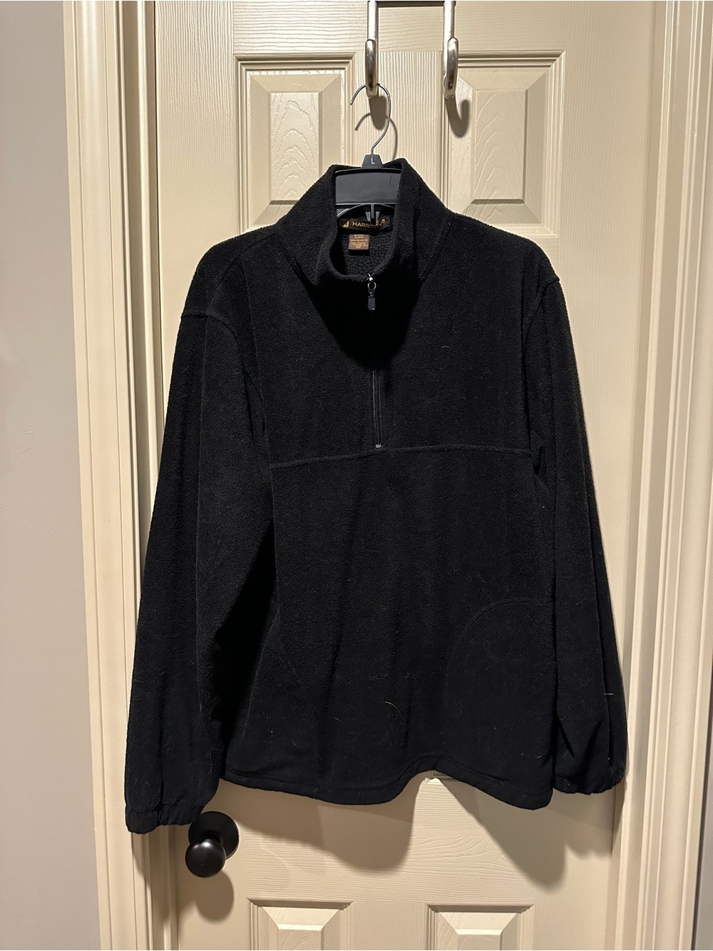 Half-Zip Black Fleece Pullover